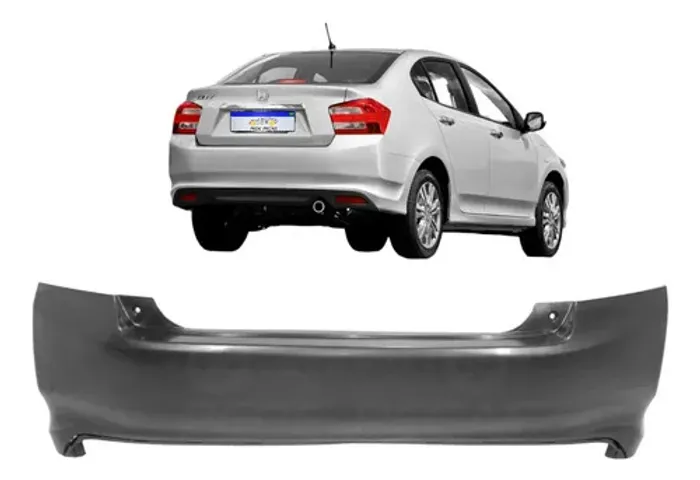 Parachoque Traseiro Honda City 2013 2014 Novo