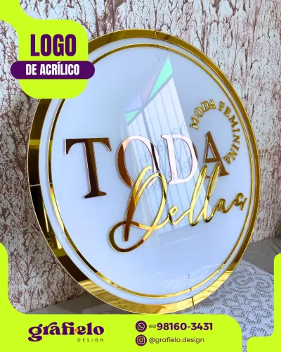 Logo em acrílico luxo