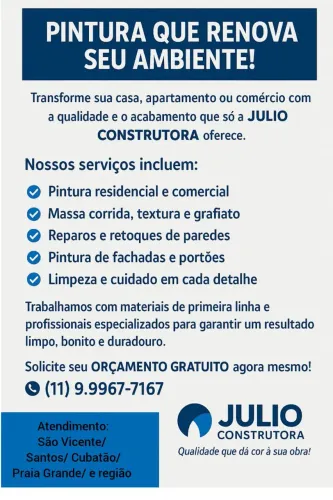 Pintura Residencial, Comercial e Predial - Qualidade Garantida!