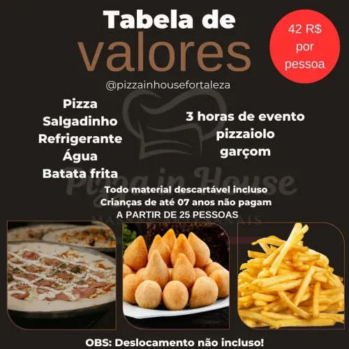 Buffet móvel com rodízio de pizza