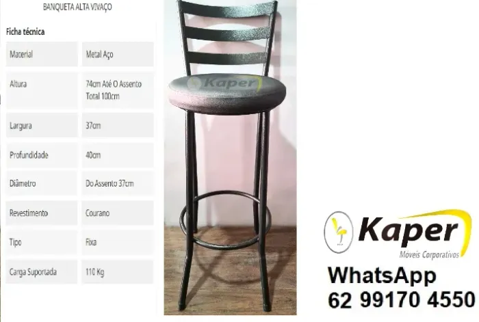 Banqueta Gynbraz ( produto novo ) Promoção