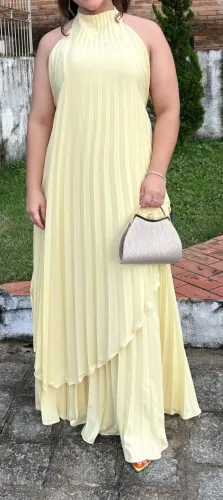 Vestido Amarelo Manteiga 