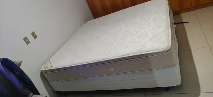 Cama Box King Size Herval Visco Bambu + Base Ortobom (Molas Ensacadas)