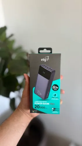carregador portátil elg power bank pro 20000mah