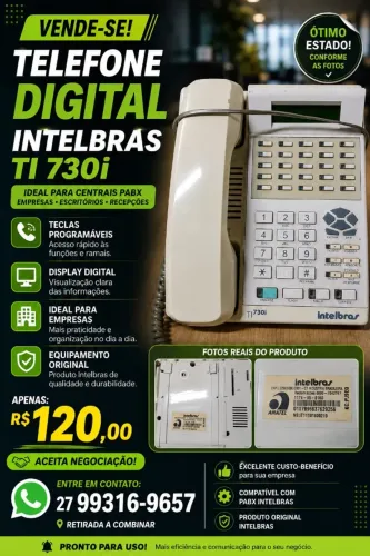 Telefone Digital Intelbras TI 730i para PABX Original