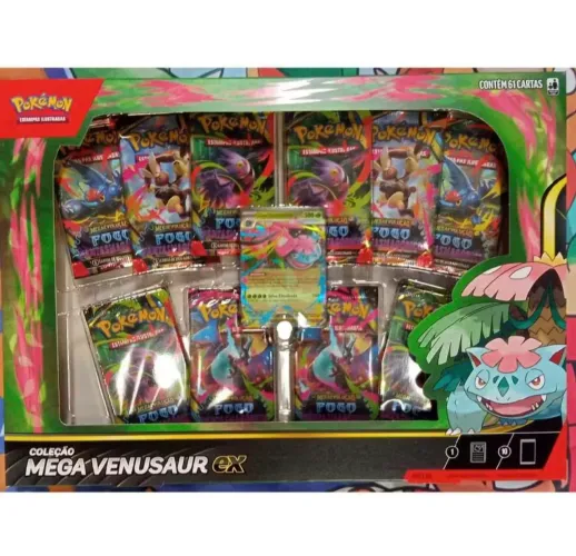 Box coleção mega venusaur ex - pokémon TCG 