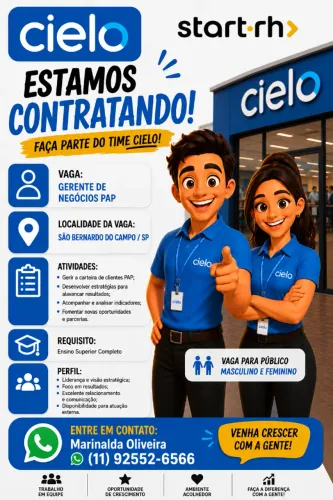 Gerente de Negócios - PAP - São Bernardo do Campo /SP