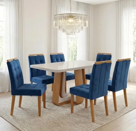 Conjunto de Jantar Bellariva 6 Lugares