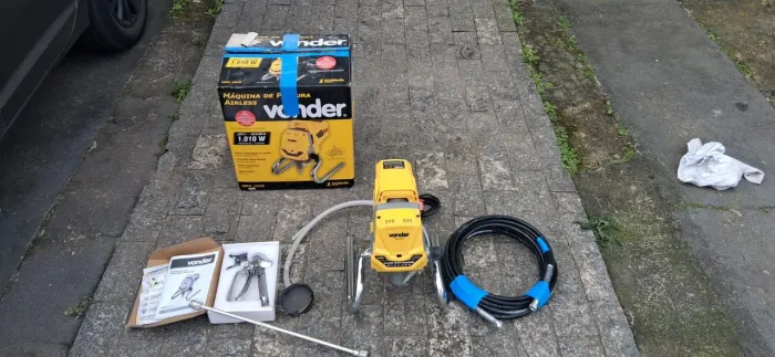 Máquina Airless Vonder 1010W + Lixadeira Atlas Powertech 750W Completa
