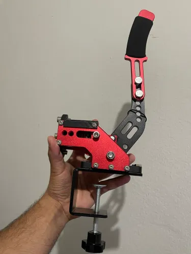 Freio de Mão USB para Simulador / Drift (PC) - Vermelho e Preto