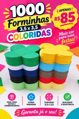Forminhas pra doce 4 petalas