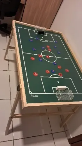 Campo Futebol de Botão Portátil com Pés, 100x70cm Mesa Jogo Souza