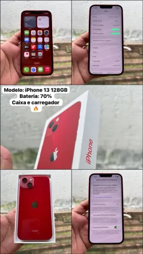 IPHONE 13 EDIÇÃO ESPECIAL VERMELHO 128GB