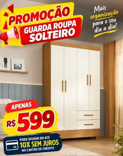 Guarda roupa genial com 4 portas