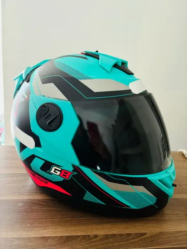 CAPACETE PRO TORK EVOLUTION 788 G8 EVO FOSCO VERDE TURQUESA - PINK