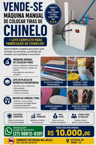 VENDO OU ACEITO TROCA - KIT PARA FABRICAÇÃO DE CHINELOS