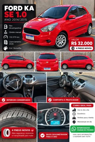 Ford KA 1.0 Se/se Plus Tivct Flex 5P 2015