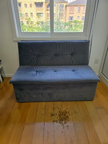 Sofá Cama Slim Cinza