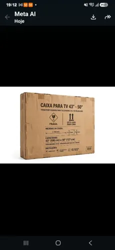 Caixa Para Transporte de TV 43" a 50" Polegadas