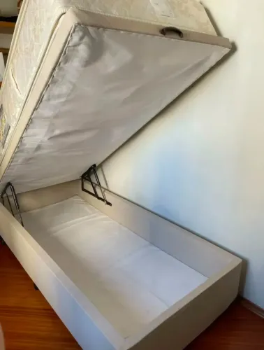 Cama Box Solteiro Ortobom Ortopédica Com Baú