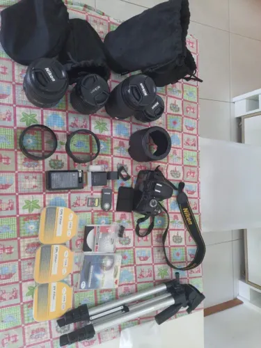 Kit completo câmera Nikon D3200 + Lentes + acessórios (Imperdível)