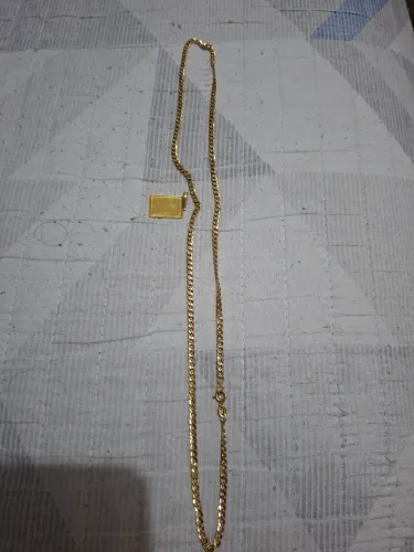 Cordão e pingente ouro 18k