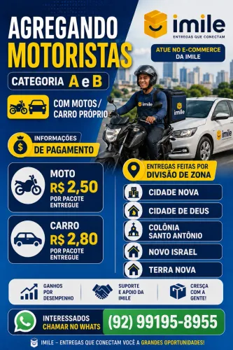 Agregando Motoristas p/ ecommerce- CAT. A/B