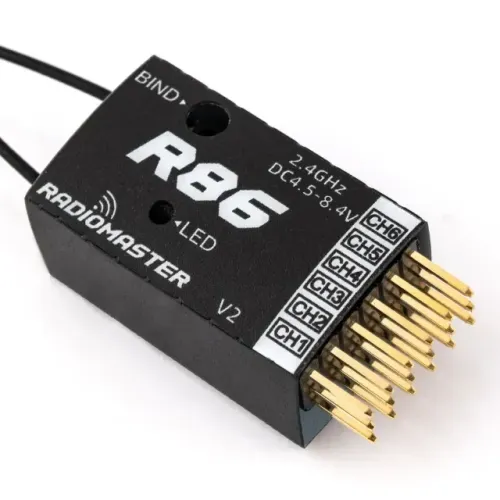 Receptor RC PWM de 6 canais compatível com Radiomaster R86 V2 para transmissor Frsky D8 D1