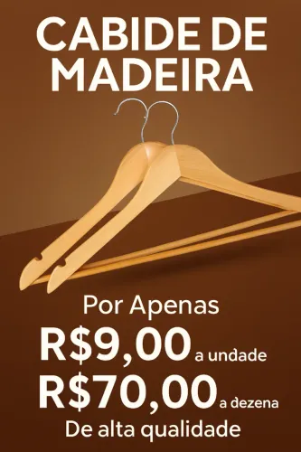 Cabide de Madeira Marfim