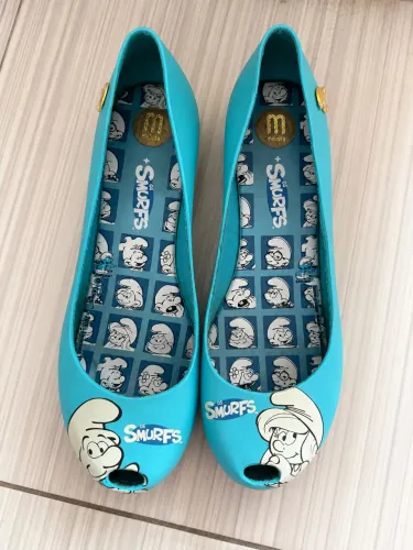 Melissa Smurfs Azul Original Tam 36