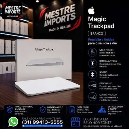 Apple Magic Trackpad Branco Original Novo Lacrado Garantia Apple