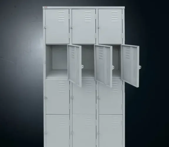 Roupeiro de aço cinza 12 portas ( produto novo )