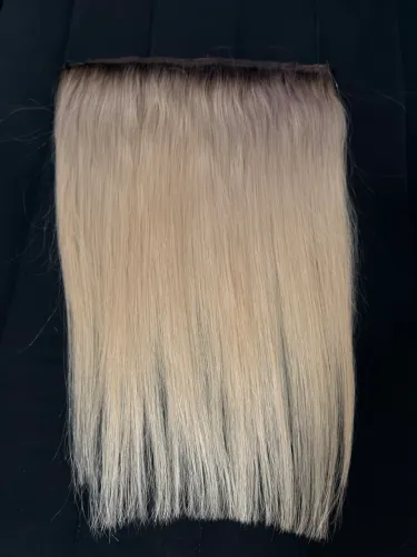 Mega hair loiro de fita 