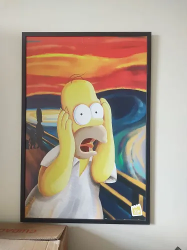 quadra wall street poster hommer simpson