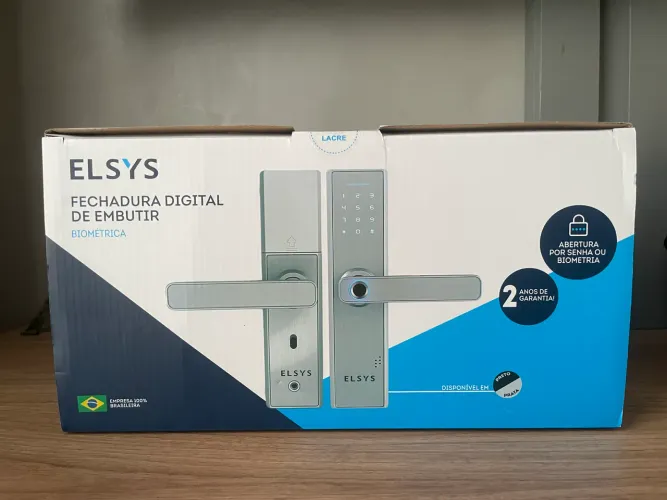 Fechadura Digital com biometria ELSYS ESF-DE2000B PRATA