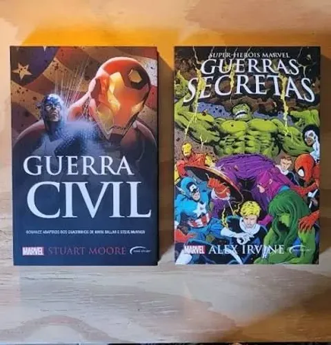 Box Marvel Guerra Civil e Guerra Secretas (com poster)