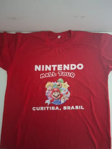 Camiseta Mall Tour 2026 Curitiba Limitada Mario Nintendo Switch 2