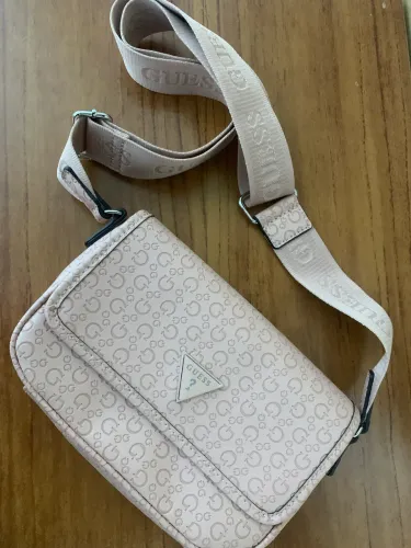Bolsa Guess Viviette Crossbody Original | Nova | Importada dos EUA | Rosa Nude