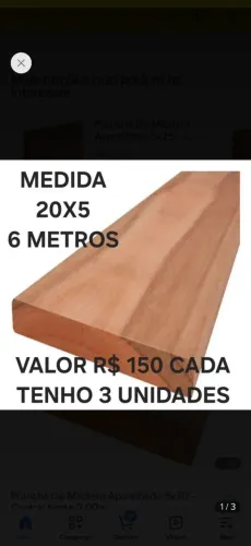 PRANCHA DE 6 METROS MEDIDA 20X5