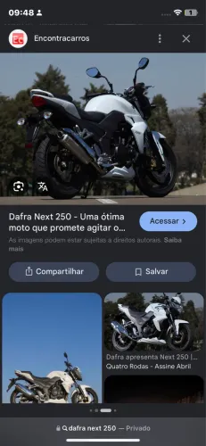 Dafra next 250cc com defeito 