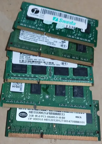Memórias 2gb ddr3 para notebook