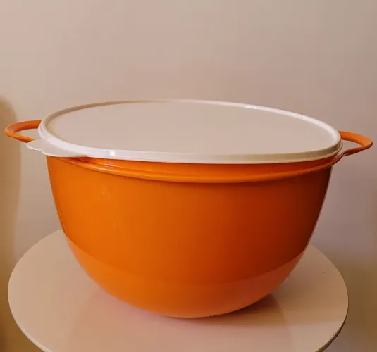 Bacia grande com tampa Tupperware