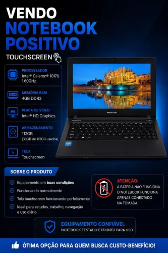 Notebook Positivo Touchscreen 4GB RAM