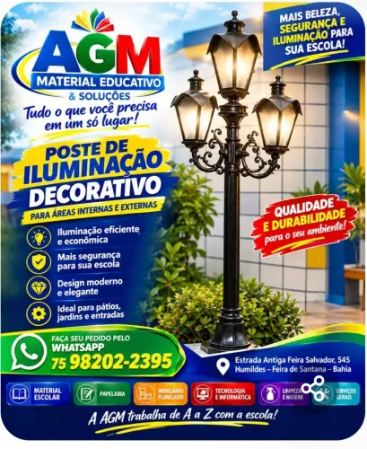 Luminária POSTE COLONIAL REPUBLICANO TRIPLO ? PEÇA RARA DE ALTO PADRÃO ?