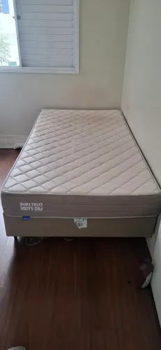 Cama Box Solteirão Ortobom + Colchão Pró Saúde Extra Firme (108x198) - Ótimo Estado!
