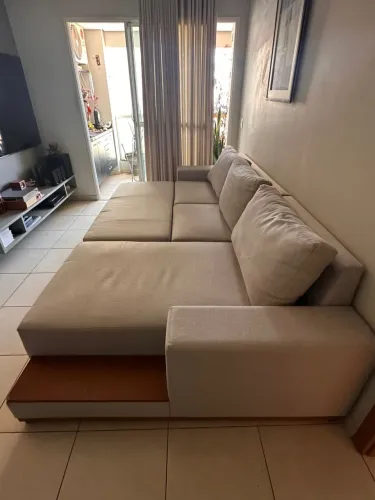Sofá de linho e chaise