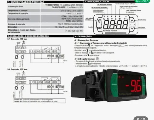 Controlador Digital Full Gauge TC-900E Power /07 Novo na Caixa