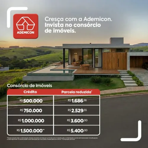 Crédito Imobiliário Ademicon - Parcelas que cabem no seu bolso.