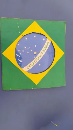Disco plástico do hino nacional estilo bandeira nacional 