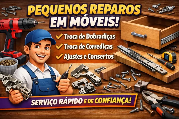 Pequenos reparos em móveis 